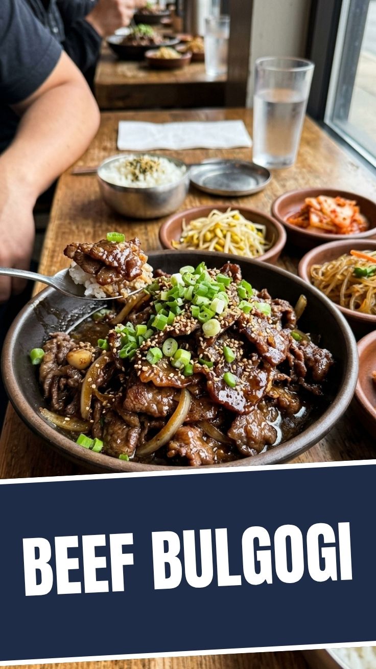 A vibrant dish of marinated beef bulgogi stir-fried with vegetables.