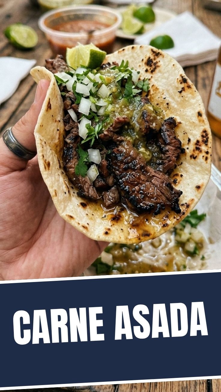 A platter of perfectly grilled carne asada with char marks