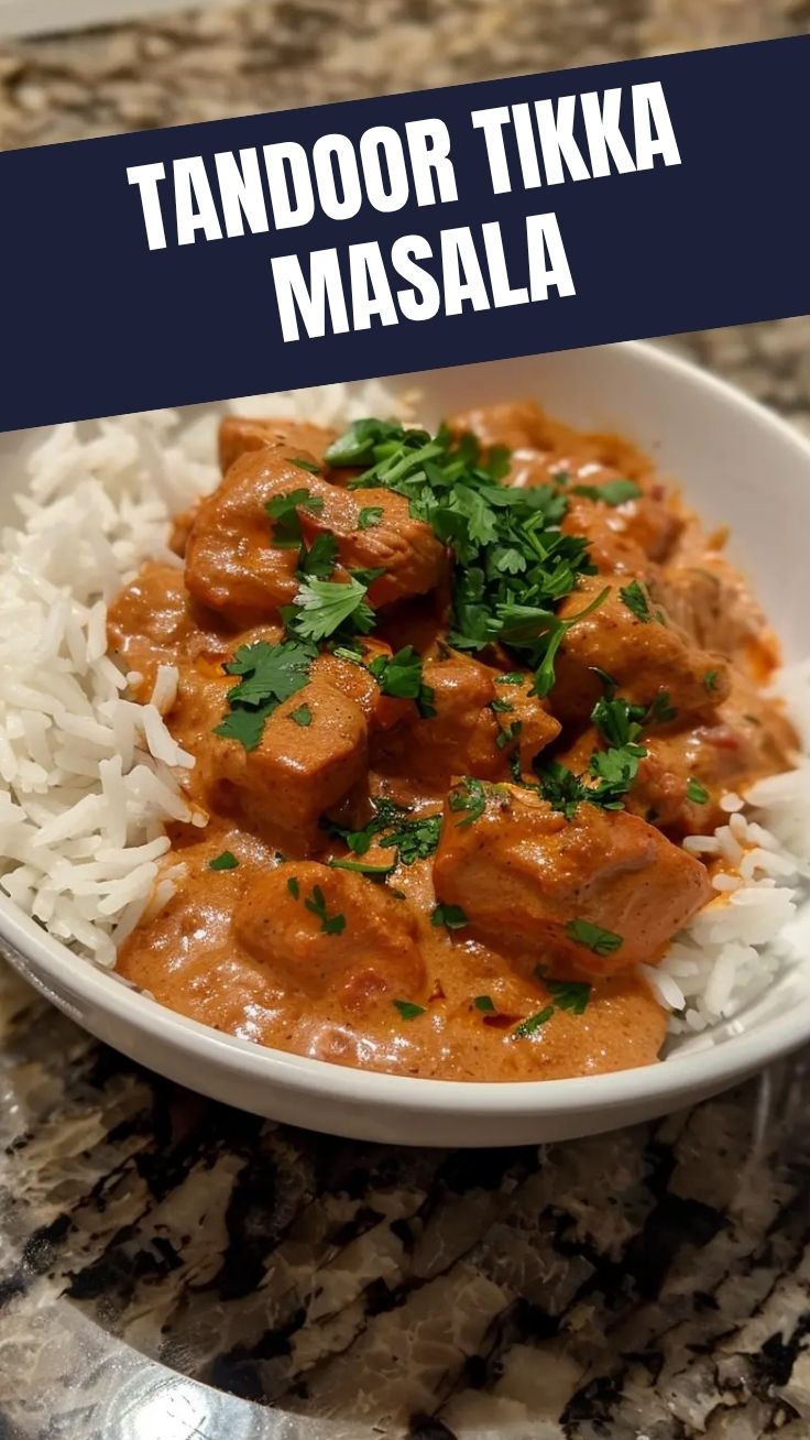 Chicken Tikka Masala served in a traditional dish
