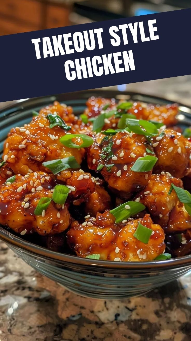 A plate of crispy General Tso's chicken with broccoli and rice