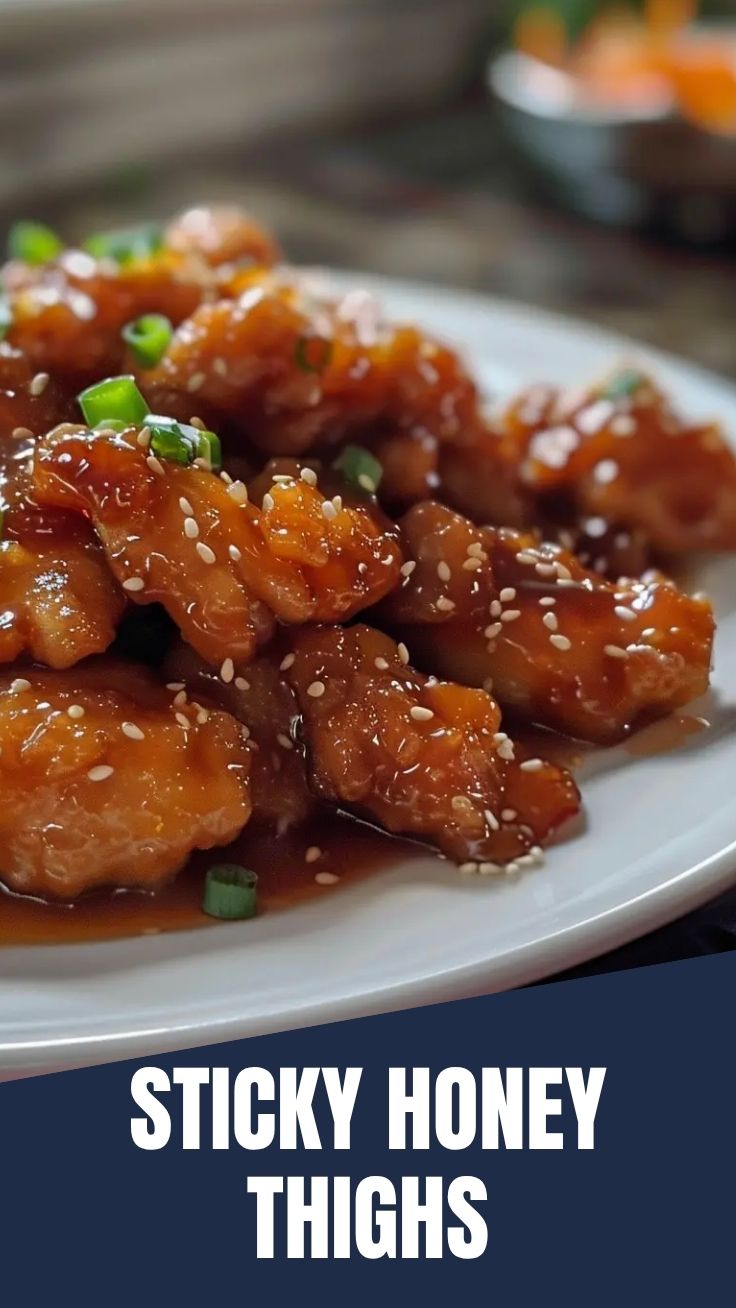 A close-up of glossy honey garlic chicken drumsticks garnished with fresh parsley