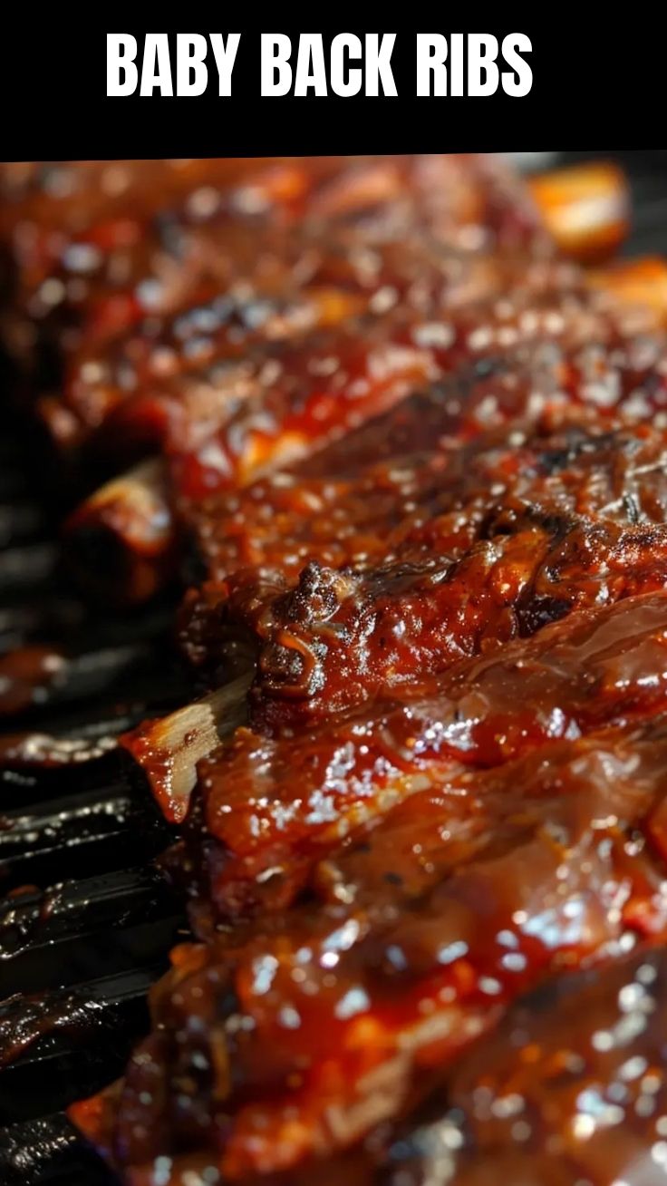 Plated baby back ribs, ready to serve