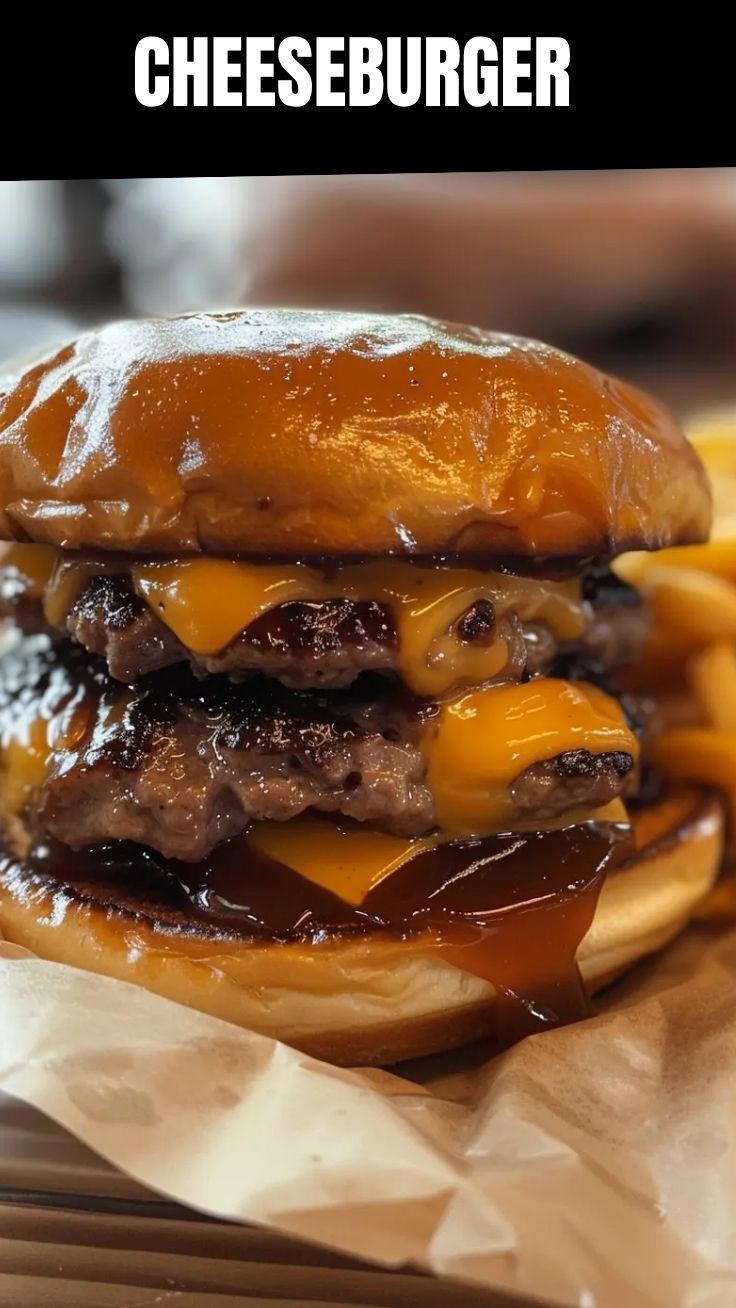 A perfectly assembled cheeseburger with melted cheese, fresh lettuce, and tomato.