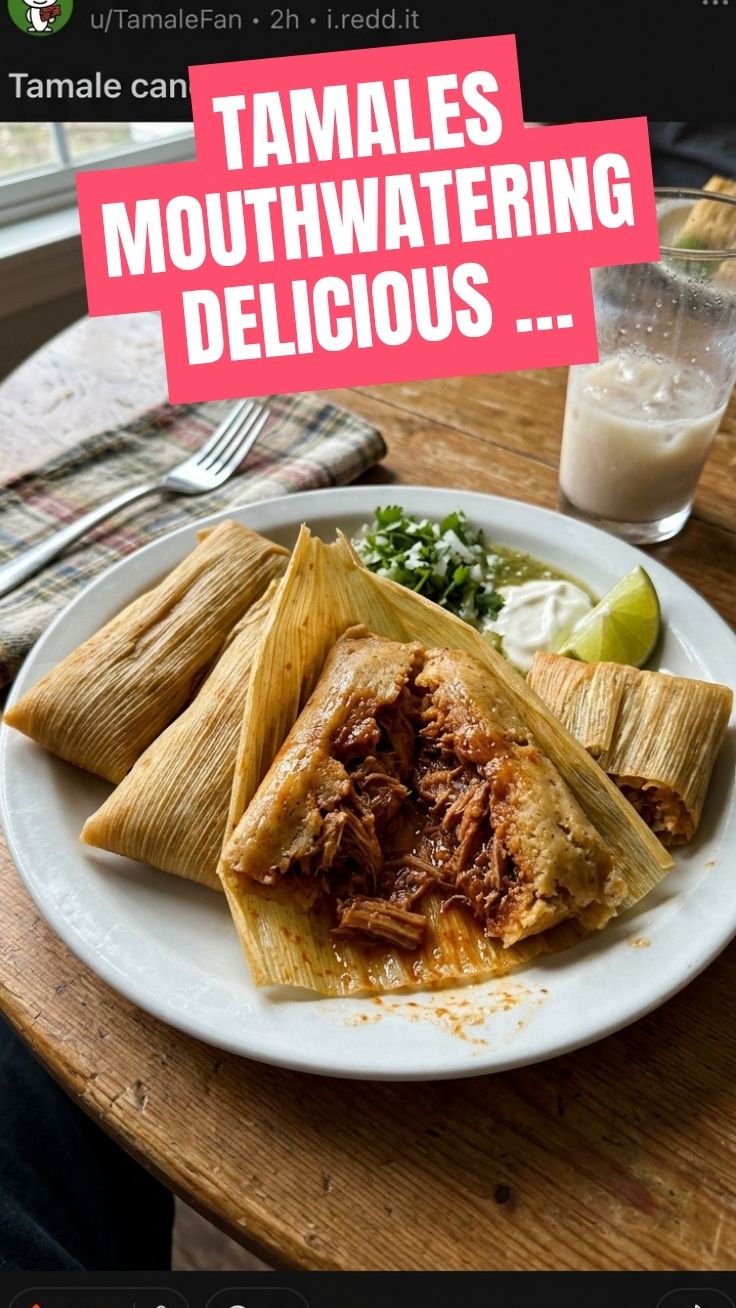 Steaming traditional tamales wrapped in corn husks